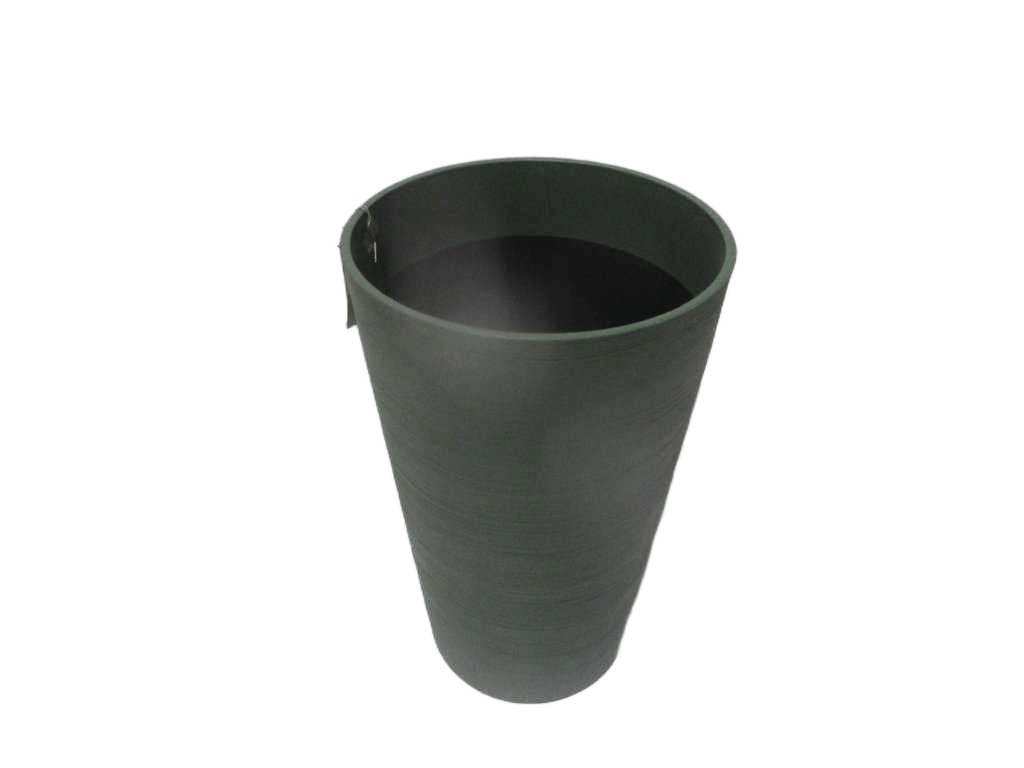 Flower Pot Balata Pp With Hole+plug 1808g 100% Recyclable Forest Green Dia34xh55