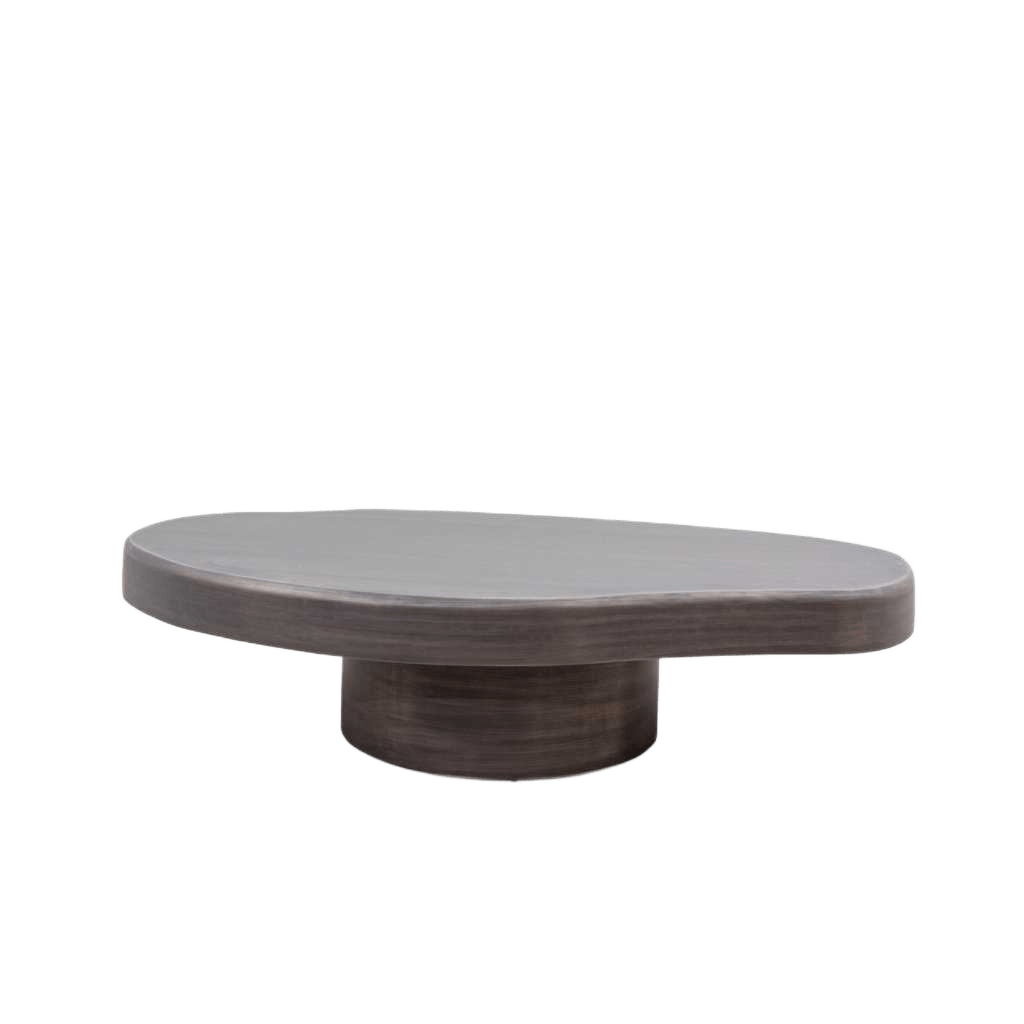 Coffee Table Mdf Painted / Metalic Look 151x86x34cm