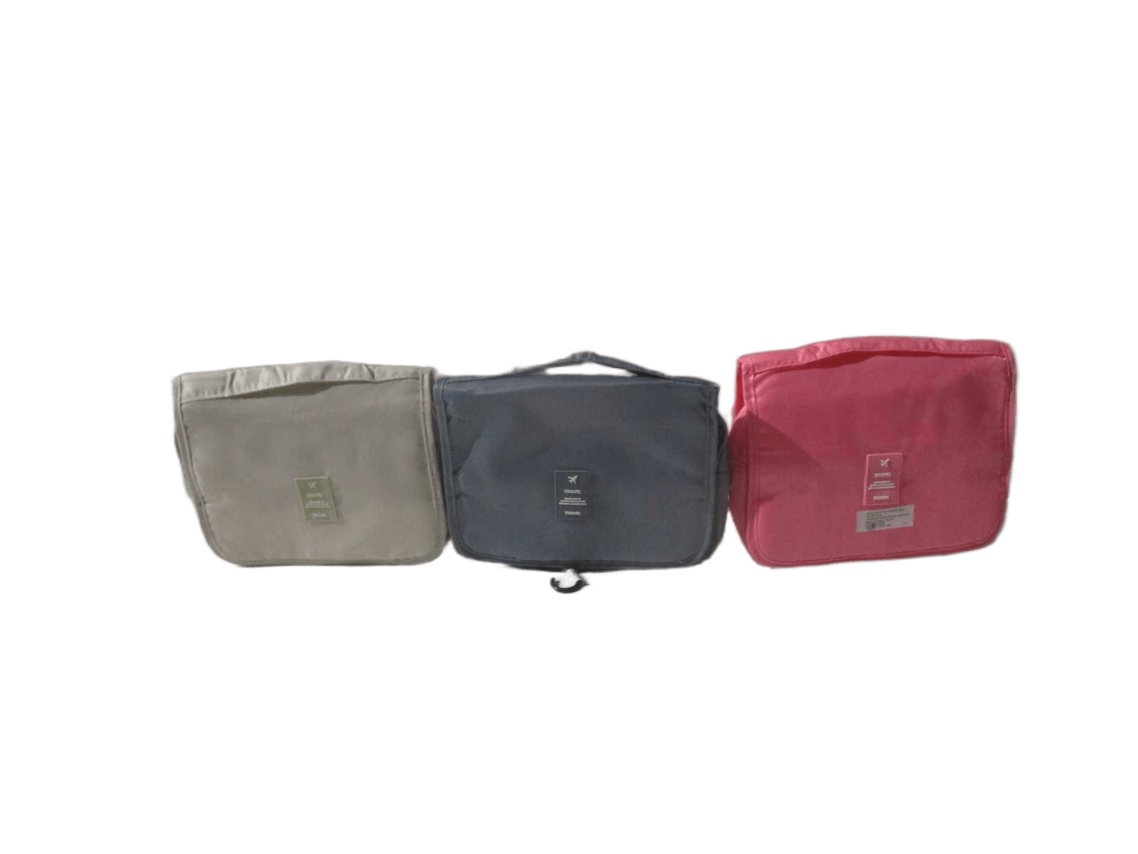 Wash Bag Polyseter Anti Water 3col Assgray+pink+beige 40x24x8.5