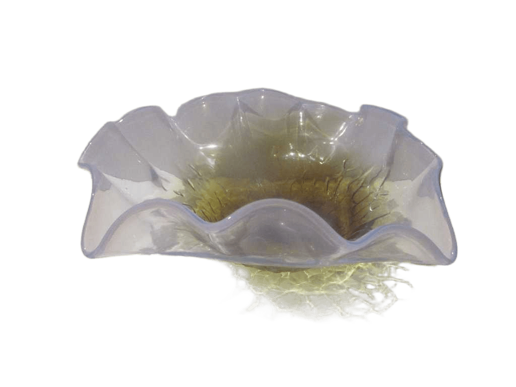 Bowl Round Blow Glass 6,8kgs Lilas Champagne 50x50x22 Cm