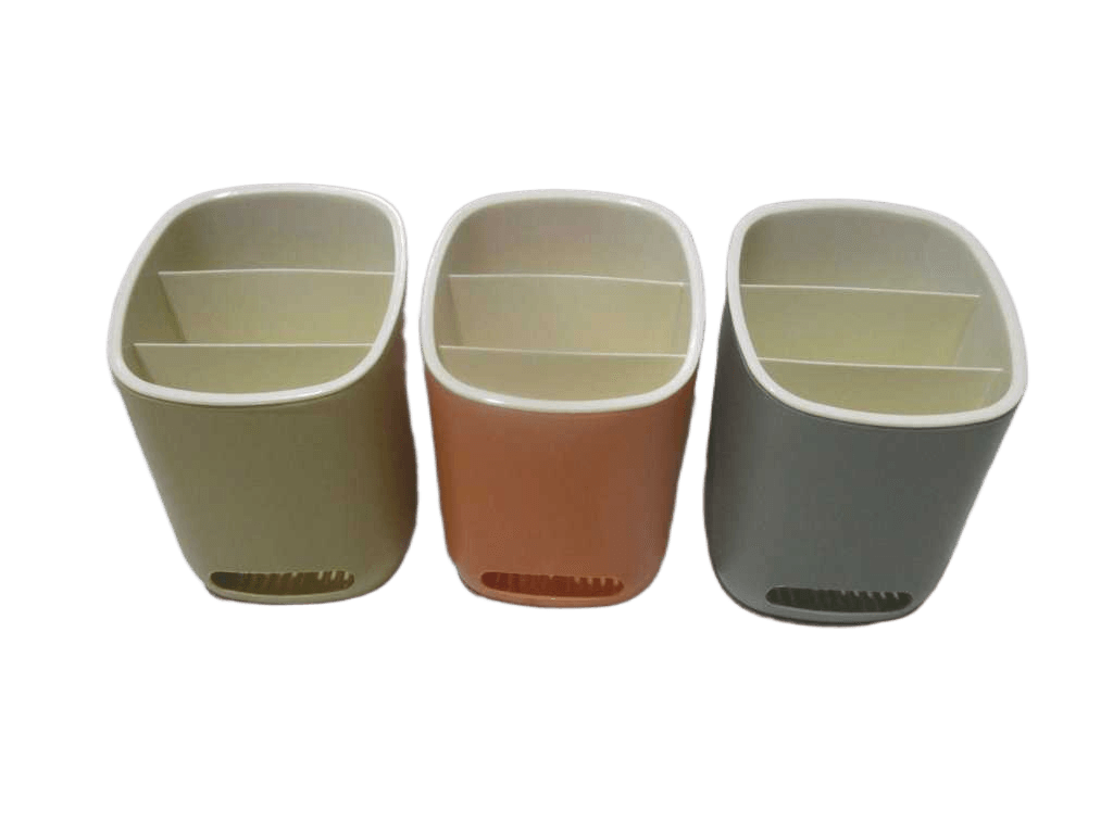 Cutlery Holder Pp 153g Grey Orange Yellow 12.5*12*16