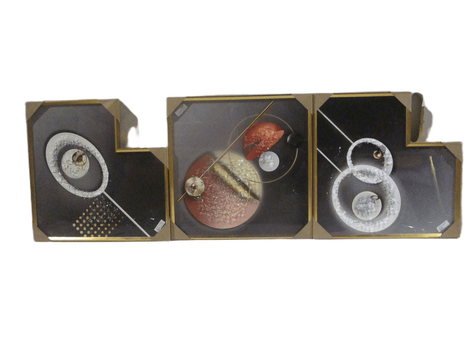 Frame Set Of 3 Ps Champagne Gold , Resin Ceramic60x60