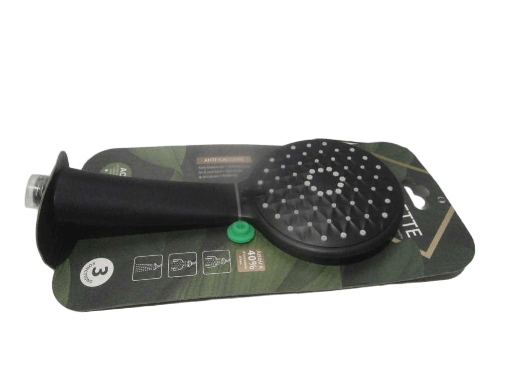 Bath Shower - 3-Jet Shower Head In Matte Black Abs