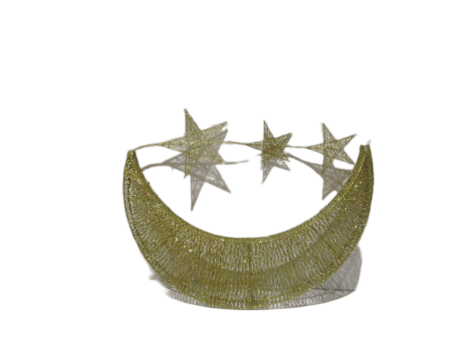 Xmas Deco-Moon+stars Metal Gold 60cm