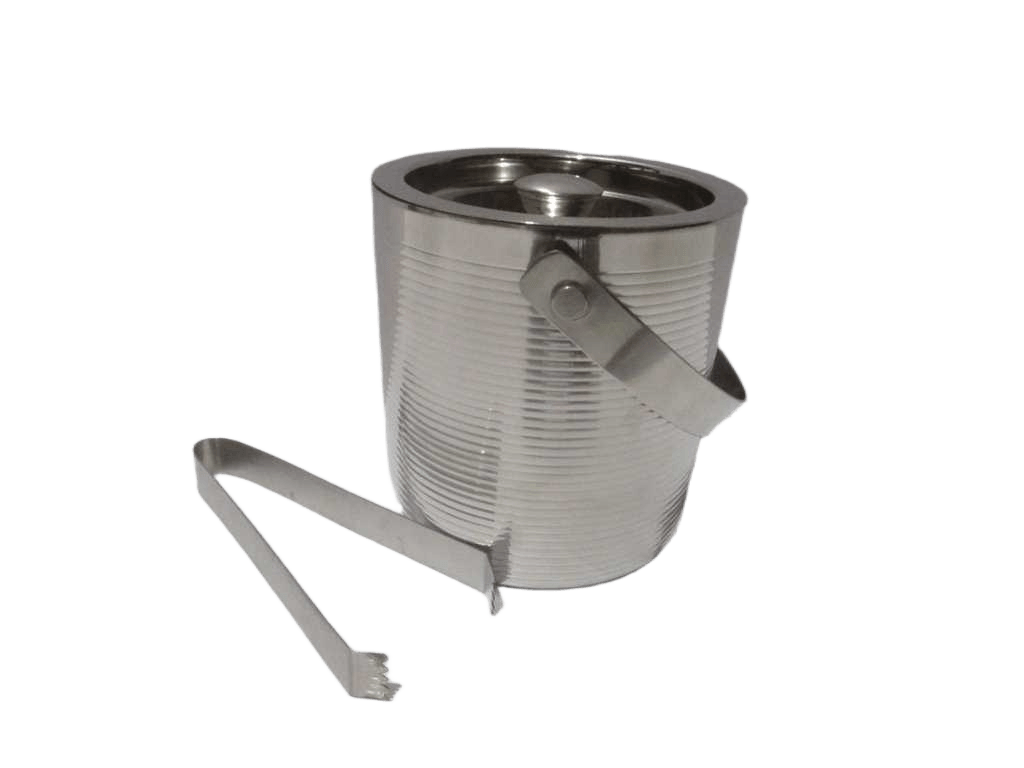 Ice Bucket With Lid Stainless Steel Double Wall With Tong