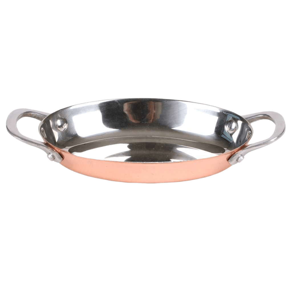 Presentation Dish Stainless Steel "rose Gold" Oval With Handle 15cm