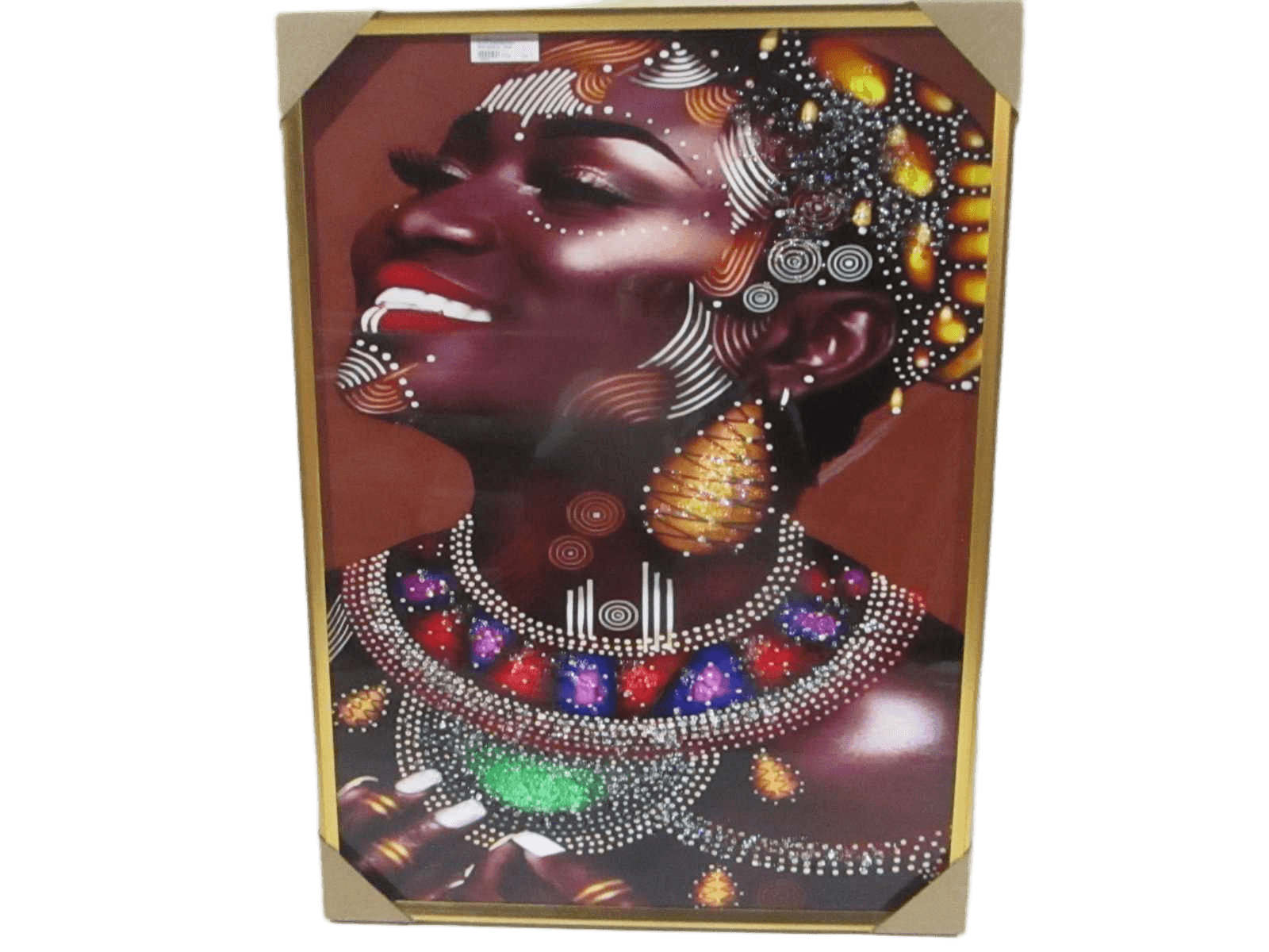 Frame Ps Paint Resin Ceramic Black Woman60x80x3