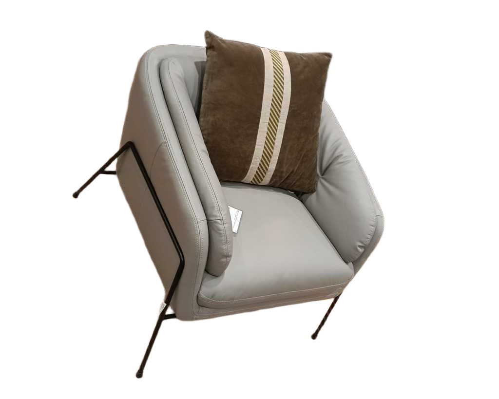 Armchair Ash Leather Pvc