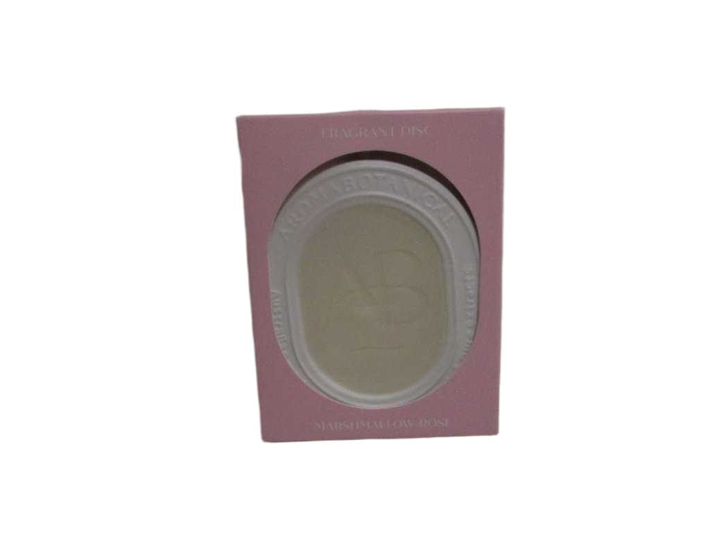 Fragrance Japanese Marshmallow- Disc For Wardrobe 35g Wax - Round Ceramic Support - Packaging In Coloured Card Board Box 400g