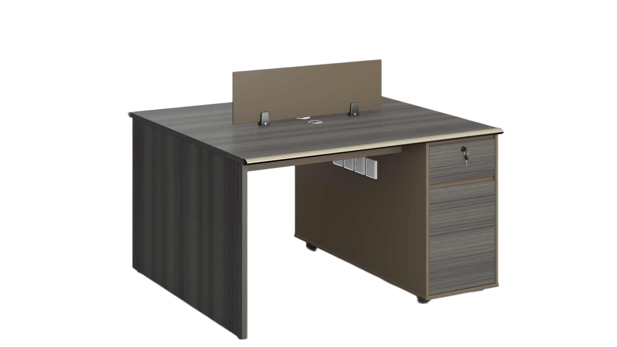 Workstation 2-Seater Extension Da24 Nice Oak Db04 Vl Grey Melamine 1200*1200*750 /1000