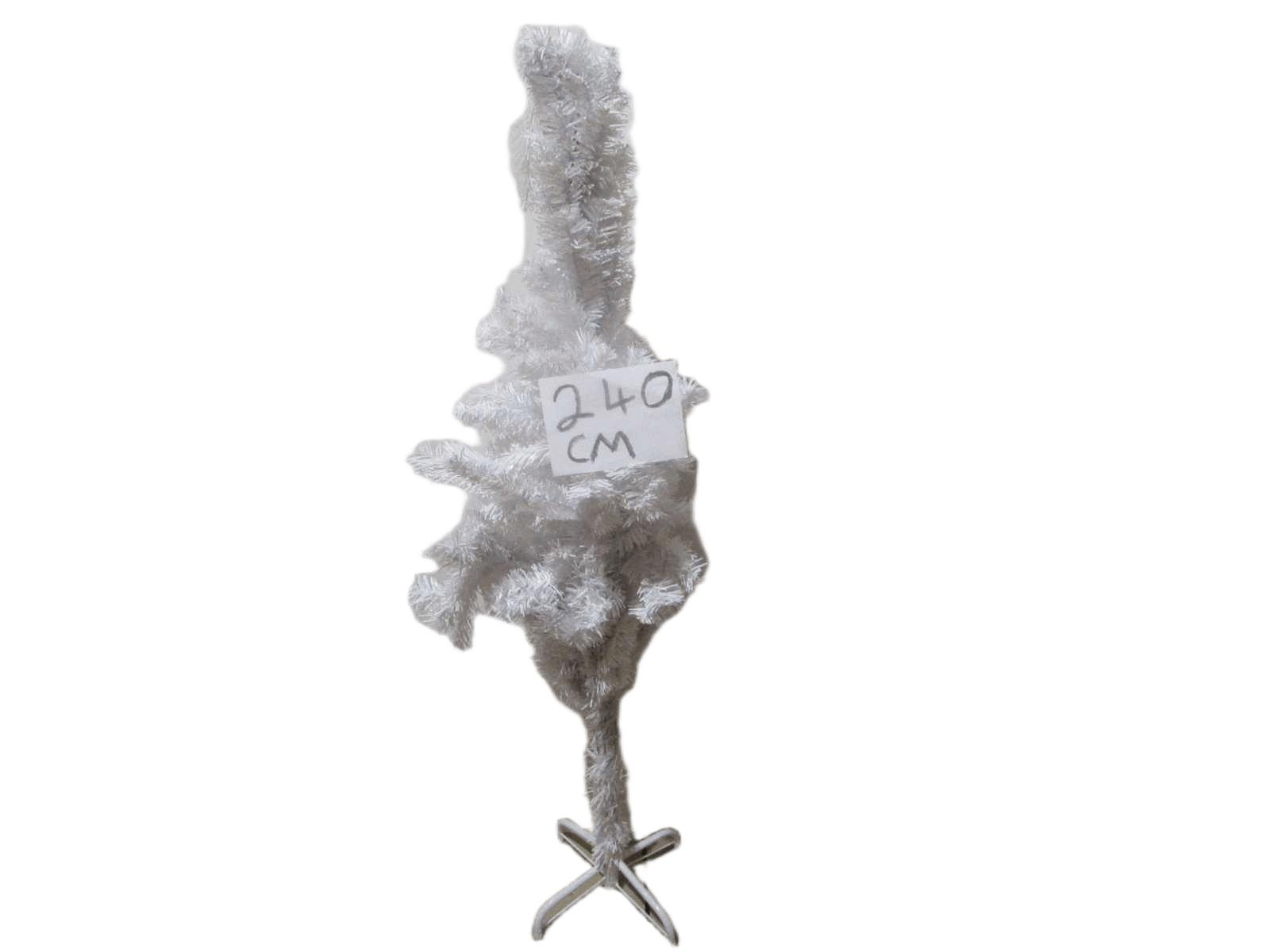 Christmas Tree-700 Leaves Pvc Metal White Leg Brown Box White 240cm