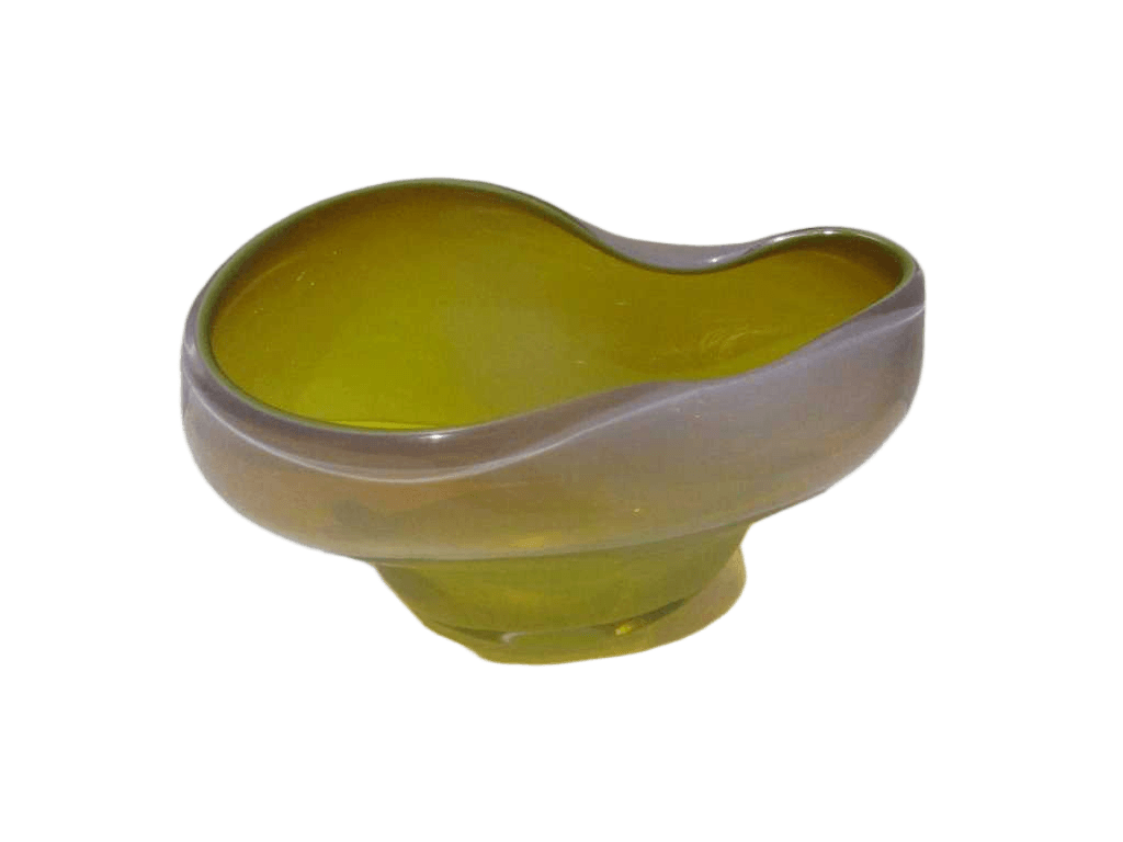 Vase Blow Glass 4,5 Kgs Yellow 38x24x25 Cm