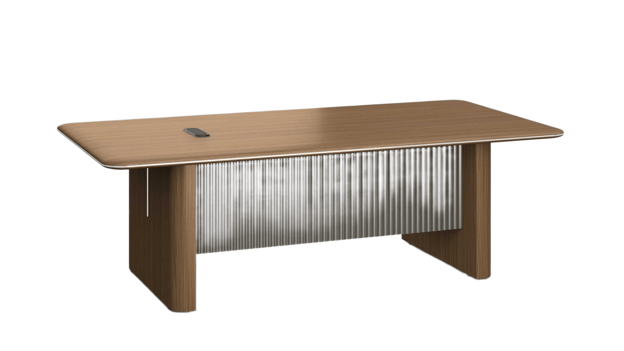 Conference Table 2.4m Da26 Usa Walnut + Db-29 Meteorite Gray Melamine 2400*1200*760