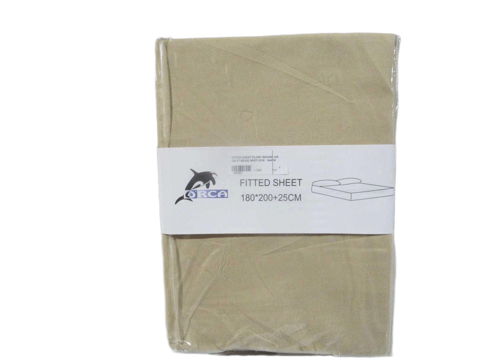 Fitted Sheet Plain 180x200 +25 Cm 37 Beige