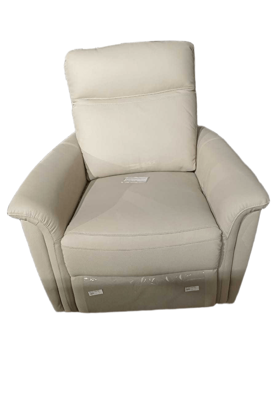 Chair Single Leather, Bonded Leather, Wood, Foam 809 Dk Beige