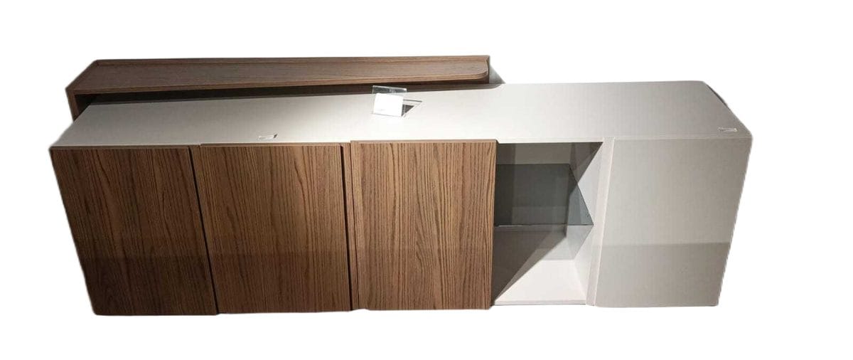 Buffet 207x45x88cm Full Mdf Painted Beige - Walnut