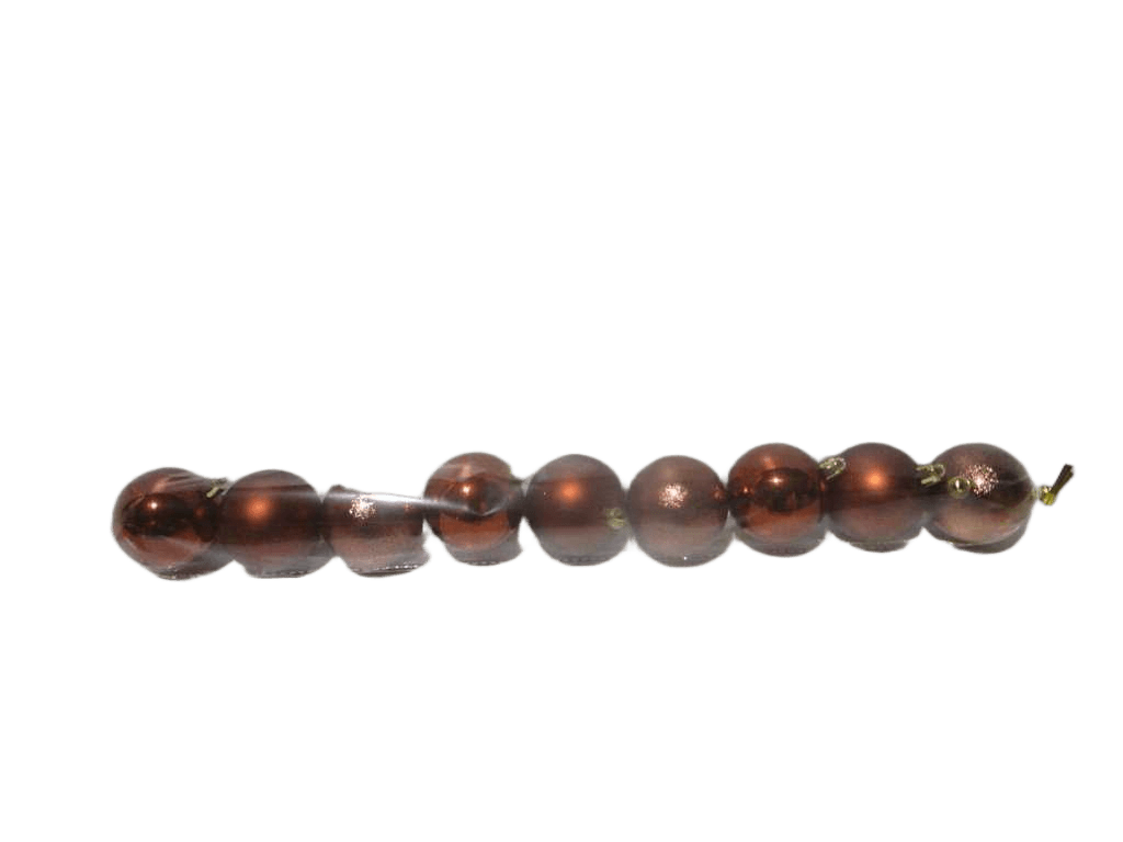 Ball Xmas Set 9x60mm Coffee