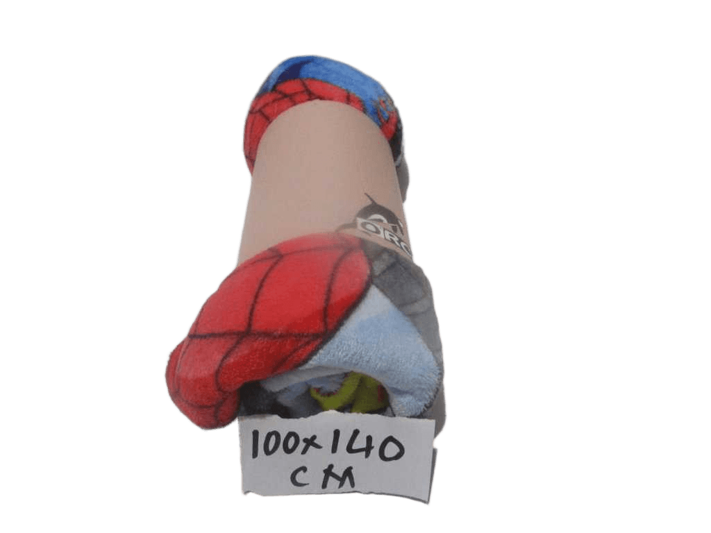Baby Blanket, 100% Polyester, 380g Packing: Roll W Waist Card Spiderman 100*140
