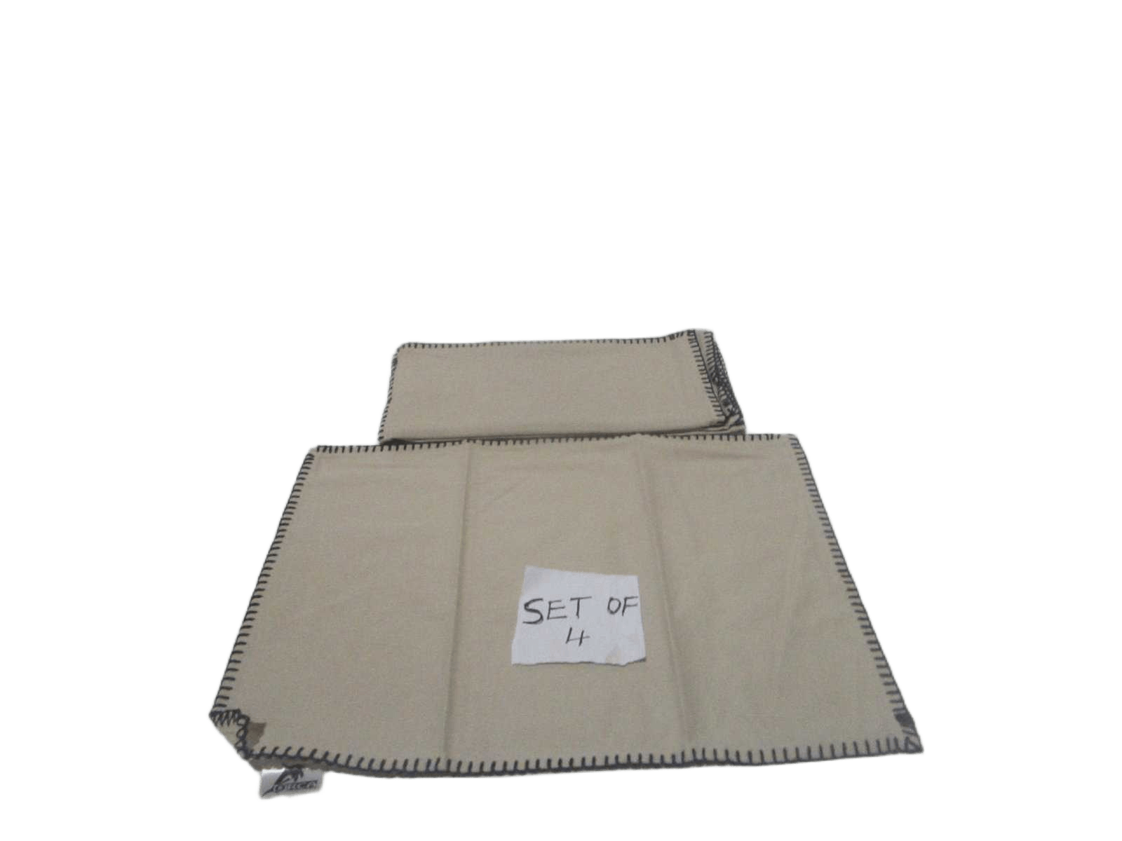 Set Of 4 Place Matt 100% Cotton 160 Gsm With Bordure Blanket Steach 48x33 Dark