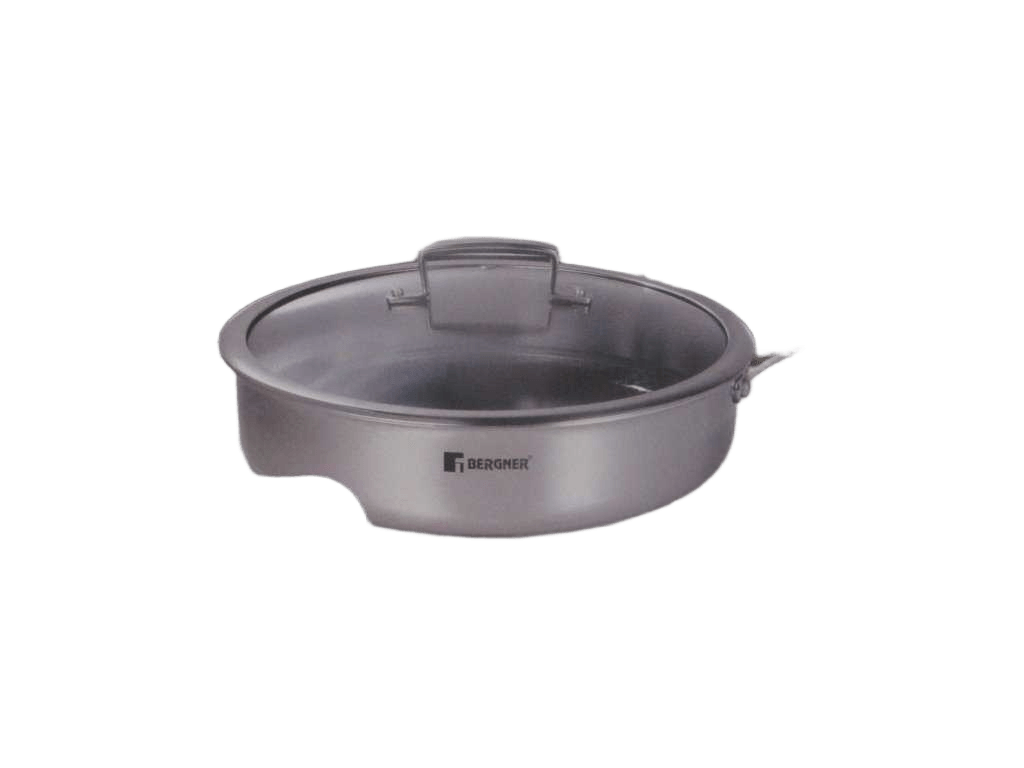 Deep Frypan Dia 28x7.5cm S/S Induction With Lid Multiple Layers.