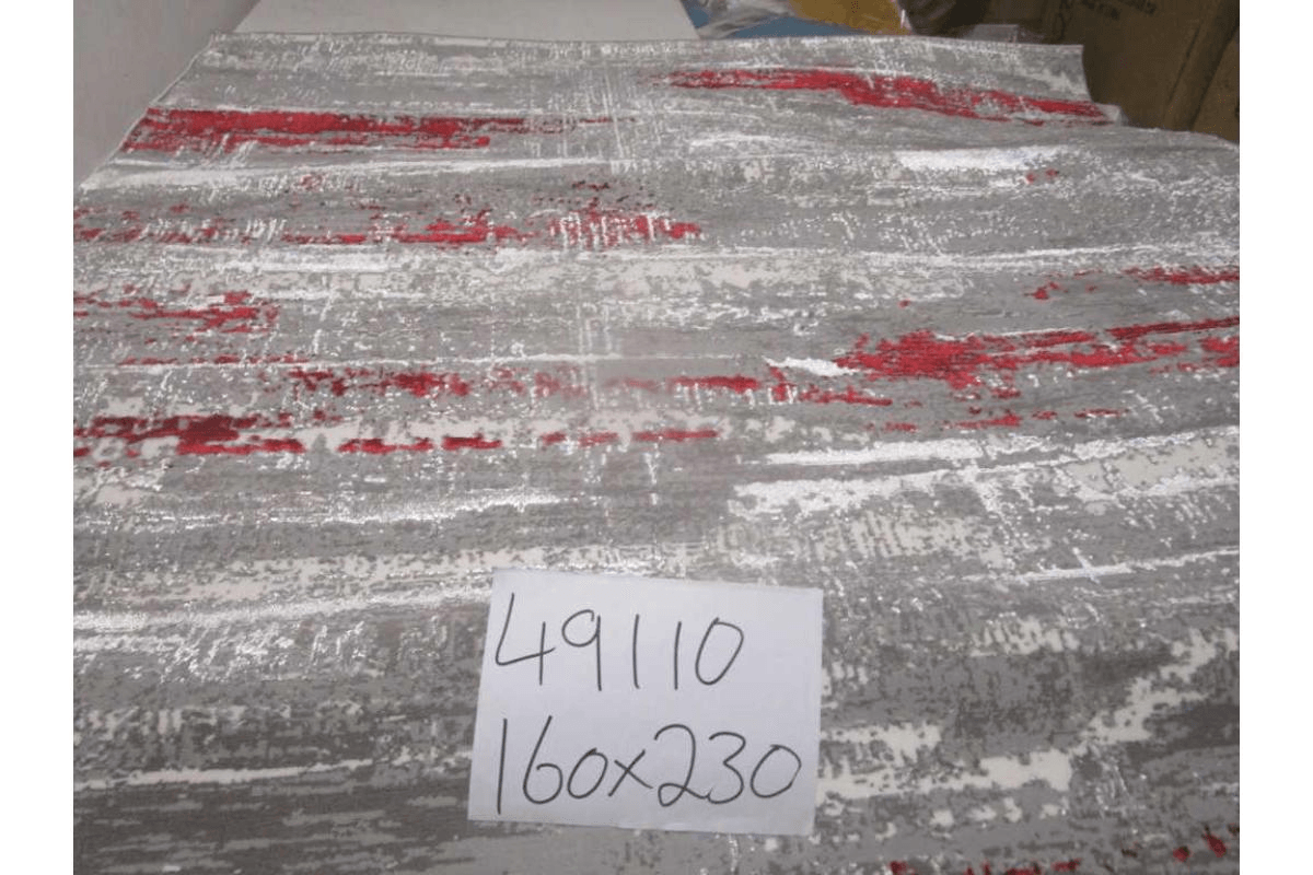 Carpet 160x230 Zara-60 100 % Polyster 2.150 G/Sqm 9 Mm Pile Hight 480.000 Pointe 41 Dark Grey -Red Z3