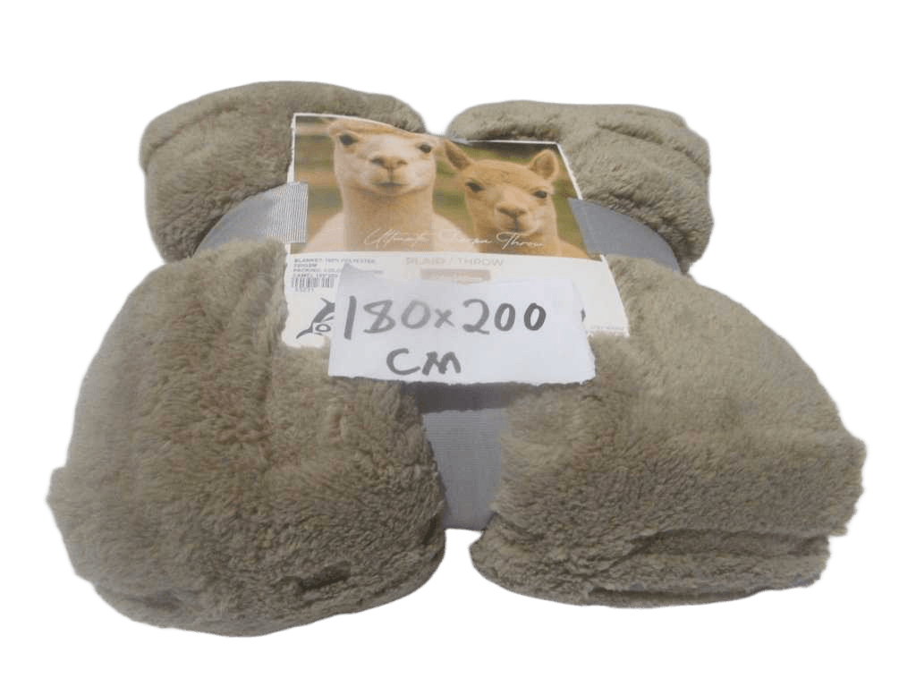 Blanket, 100% Polyester, 220gsm Packing: Color Card+cord Camel 180*200