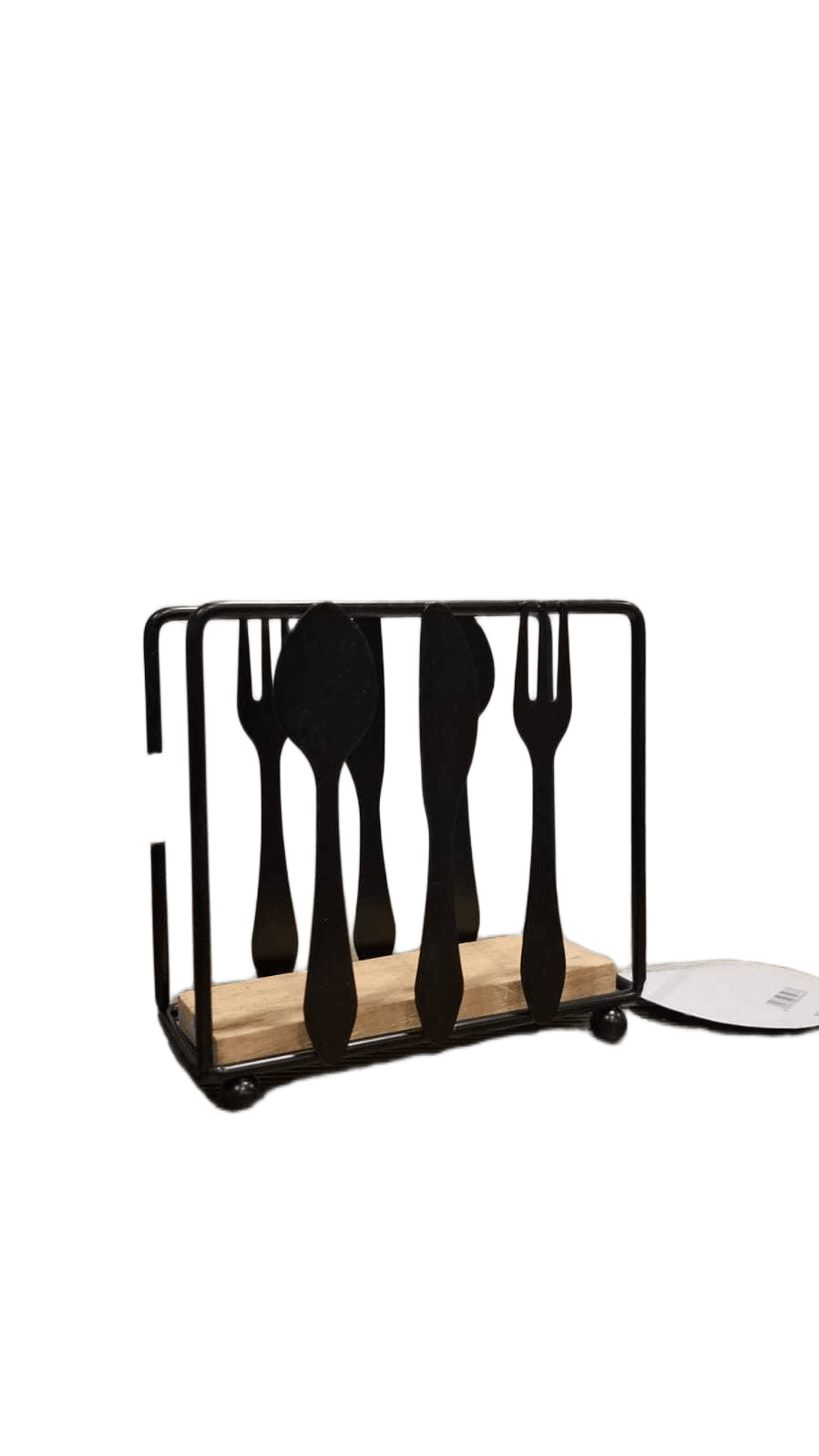 Tissue Stand Metal+wood Opp Bag11.5*4*10black