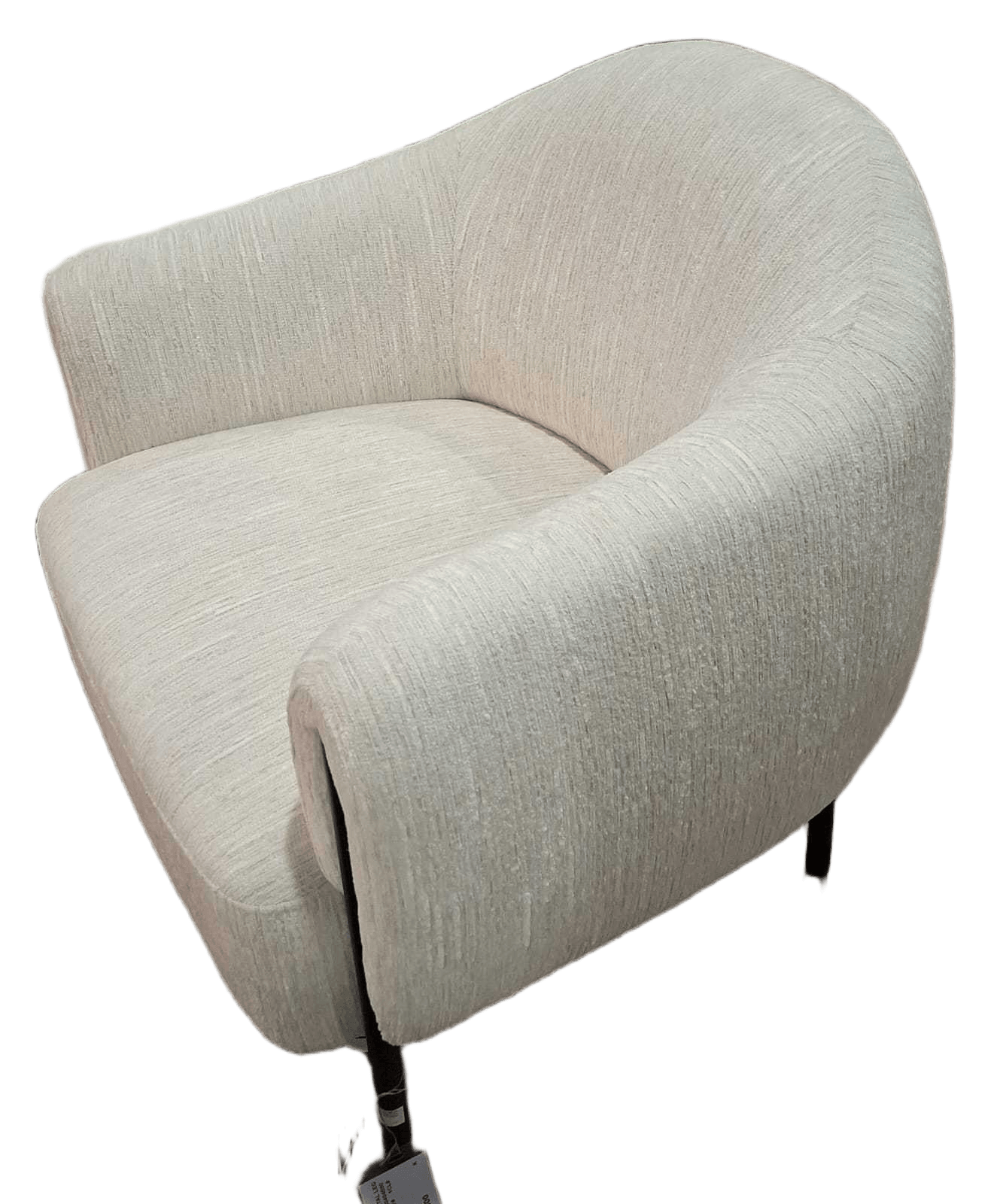 Armchair Fabric Ivory Metal Legs Kd Black 85x79x80 Cat3 G0404090