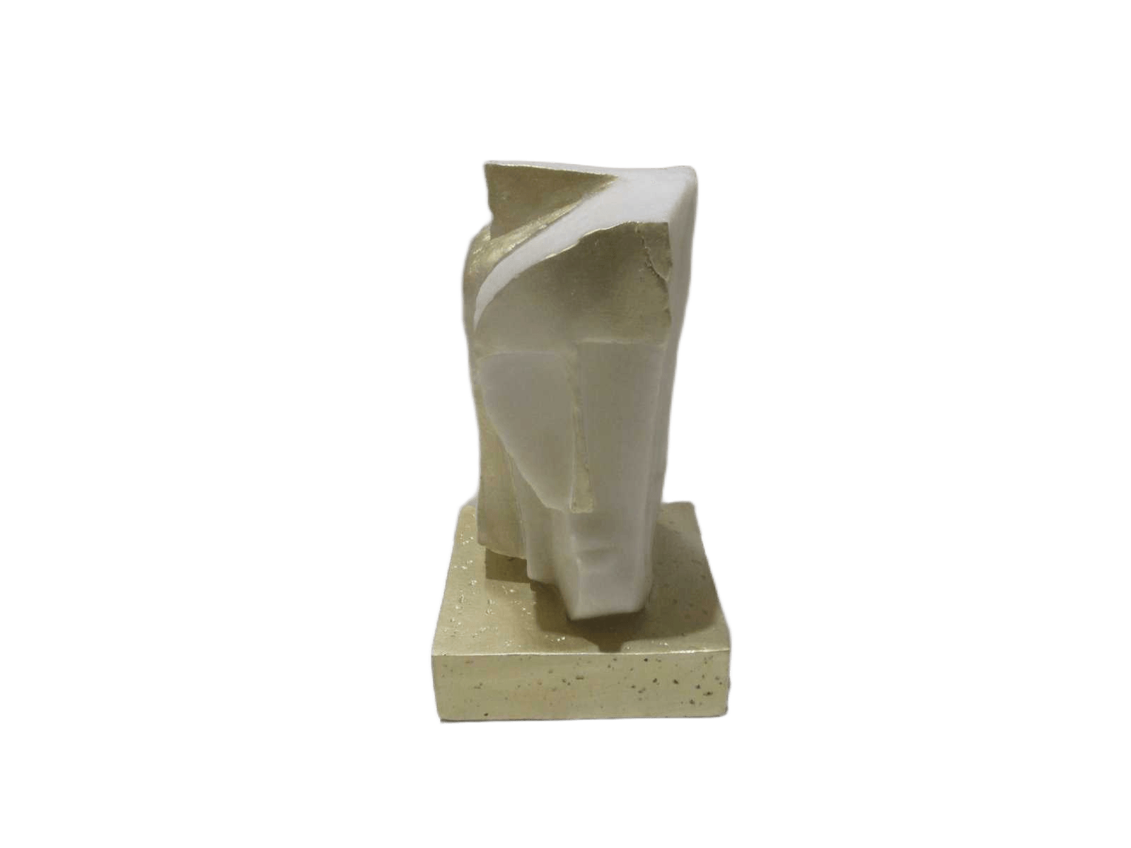 Figurine Decor Resin Cream + Gold Full Resin 16x14.5x28