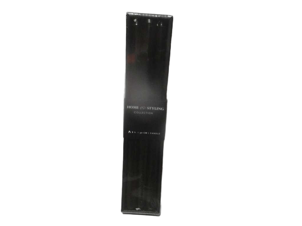 Candle Set 30cm 6ass Black