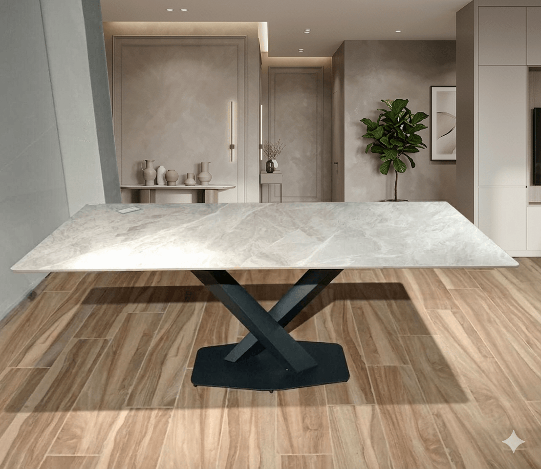 Dining Table Carbon Steel + Ceramic Table Top 200x90x75