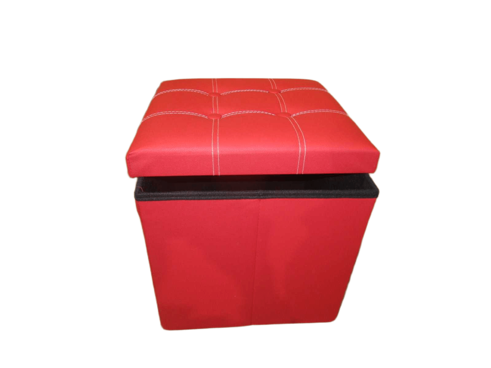 Stool With Storage D Red 38*38*37cm