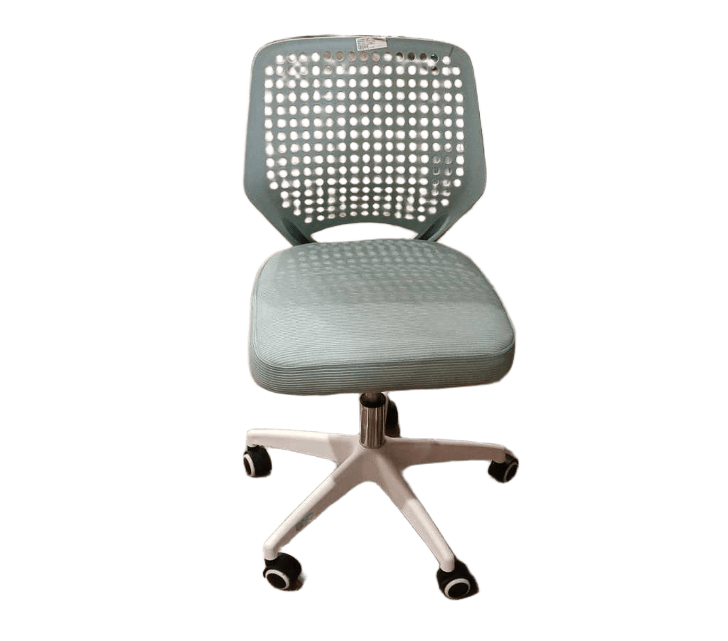 Children Chair Lt Green Pp Backrest+mesh Foam Plywood Seat+gas Lift+plastic Base+plastic Wheels