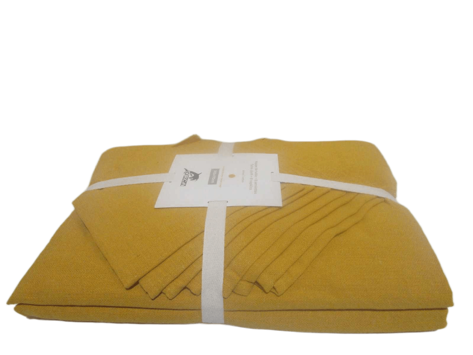 Table Cloth 250x150 + 8 Napkins 185 Gsm 90% Cotton 10% Polymix Herringbone Weave - Packing Ribbon Insert Card + Polibag 1cl=