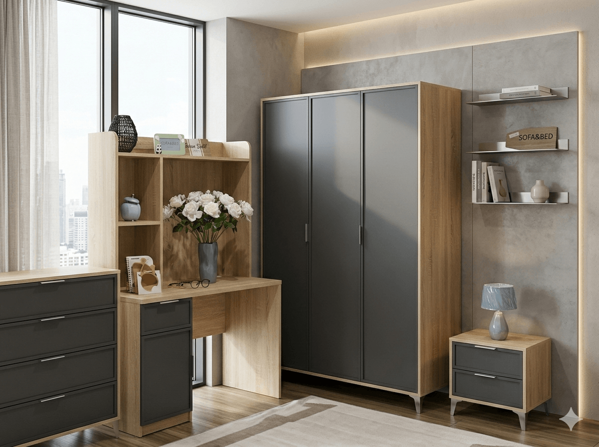 Wardrobe 3d Chalk Blue 1241*560*2000