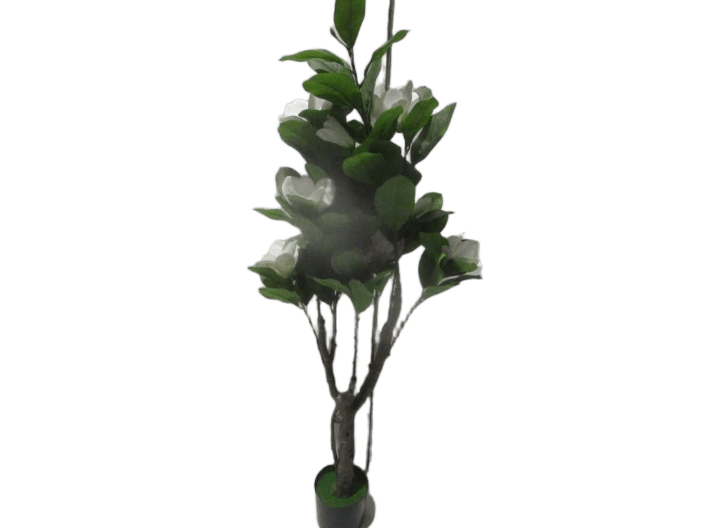 Artificial Plant 1.4m With Flower Pot 2 Big Pole,3 Small Pole 83 Leaves 12 Flower Packing:opp Bag White Flower 1.4m