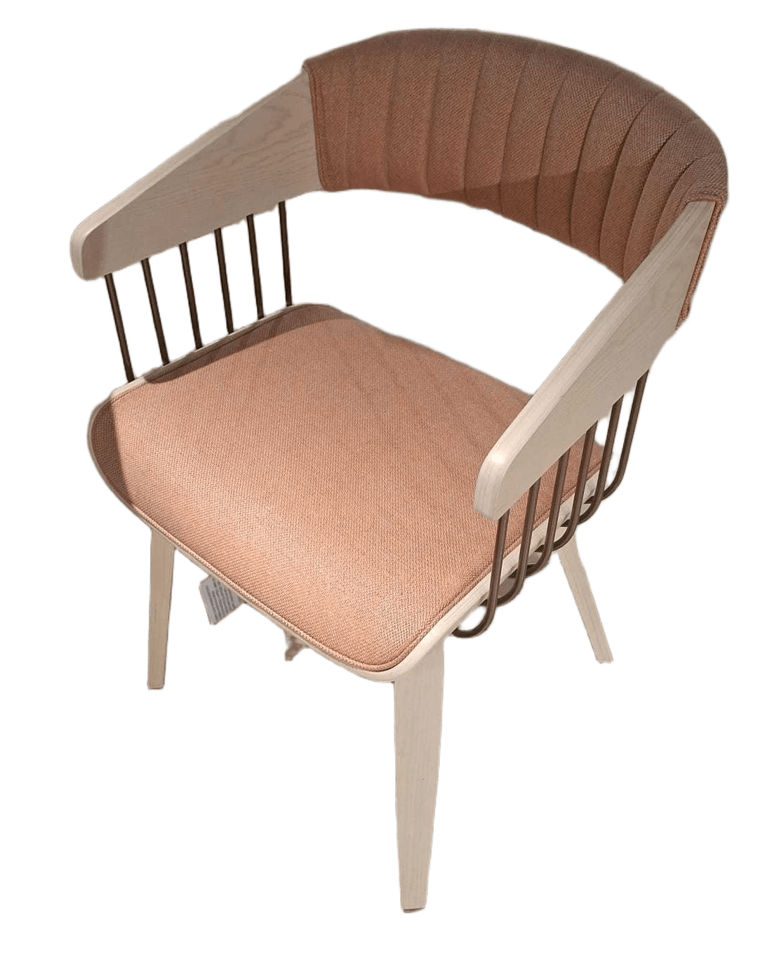 Dining Chair Orange 510pcs/Hq Fabric+bentwood+iron( Color:antique Copper ) 24 Wl100 Wood+textile Heritage 0591-1056 W51*d55*h78.5 Sh:48.5