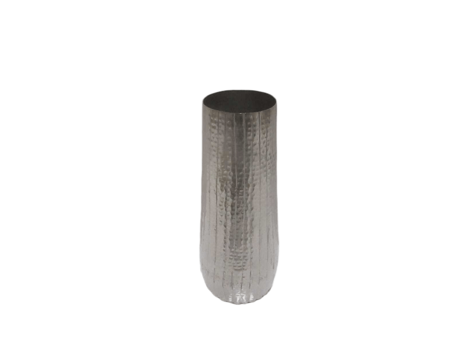 Small Vase Alu Sparkle Ribs Effect 1220 35x13 Cm Silve 1cl=