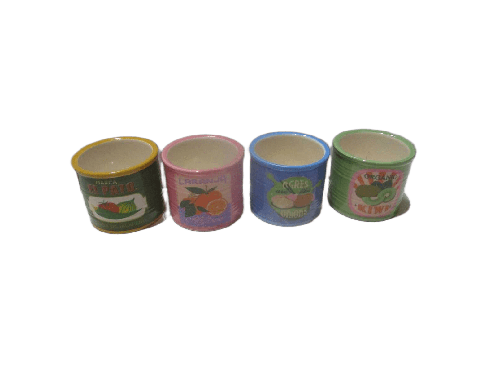 Cup Ceramic , Mix 4 Colors In Carton Dk Green + Pink+ Blue+ Green Dolomite Dia 7.3x6.3 H
