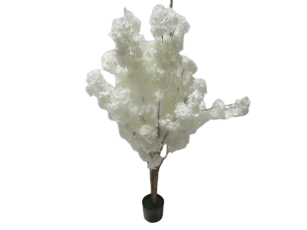 Artificial Plant 1.3m With Flower Pot 2 Wood Pole 7branches Packing:opp Bag 1.3m