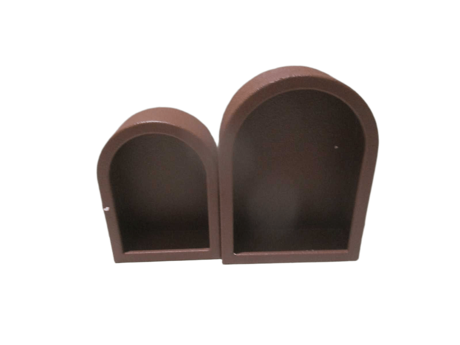 Shelf Set Of 2 Mdf Ciment Effect Corail Big : 30x12x40 Cm / Small : 24x11x32