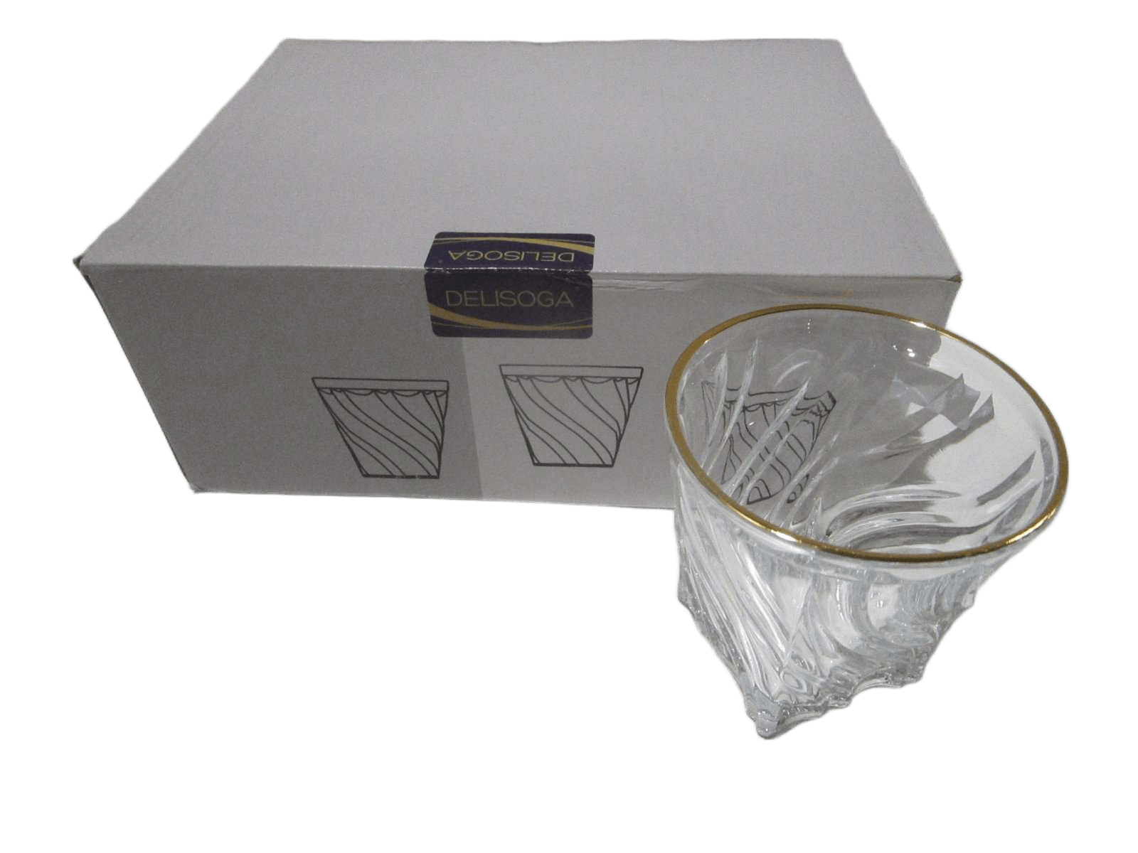 Cup Set Of 6 With Gold Bord In 1 Color Box 350ml