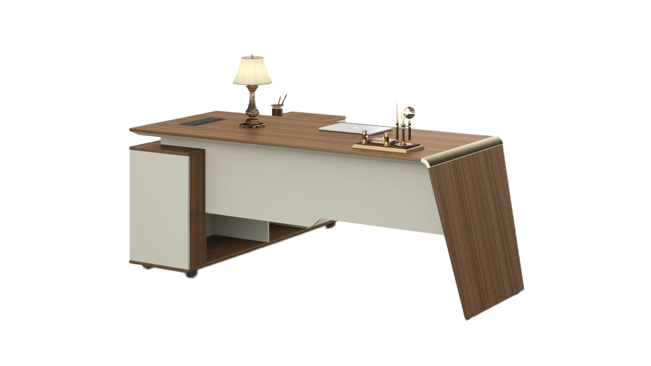 Executive Desk Da05 Australian Oak Db03 Ash Gray Melamine 2000*1500*760 Table Top: 1800w*800d