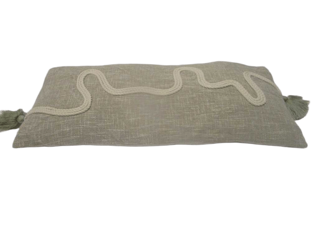 Cushion 30x70 Cm Embrodery 100% Cotton- 600gsm Filling - Vaccum Packed