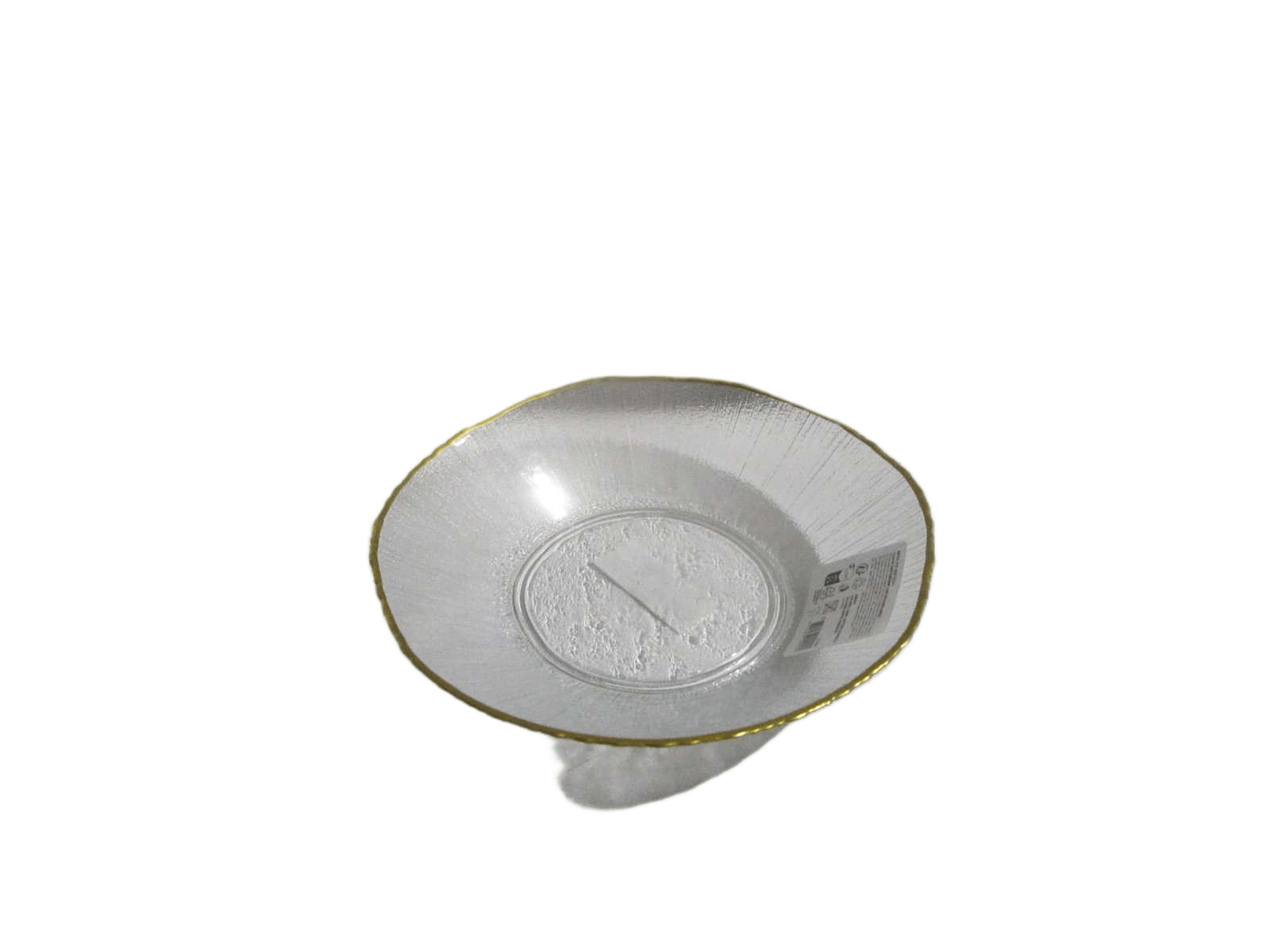 Bowl Glass 20cm Golden Rim