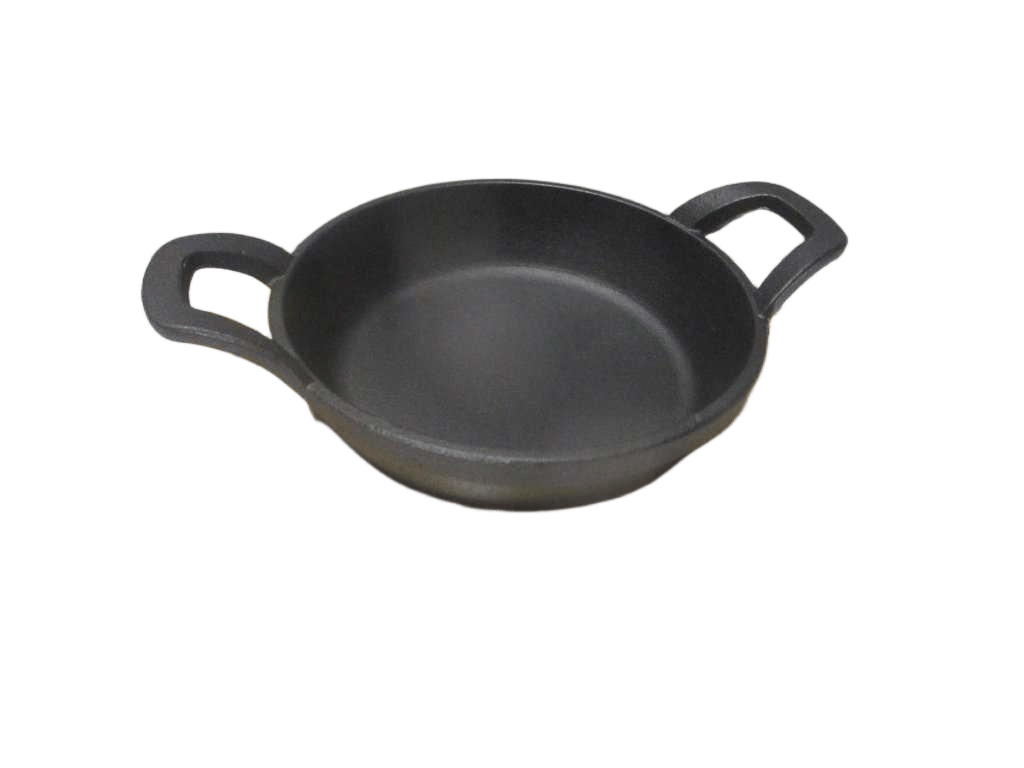 Cast Iron Plate+wood Base Dia16cm 23.6x18.5x1.8 1168g