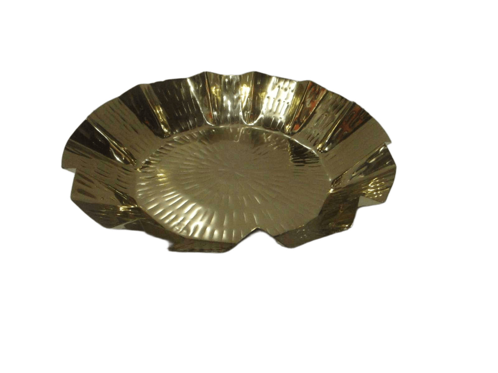 Single Wall Bowl Ribbed Wrinckles Texture Gold Pvt Plated Stainless Steel