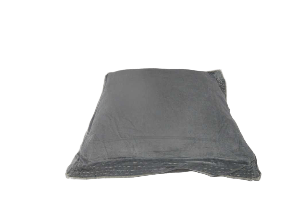 Cushion Double Face Cover 100% Velvet Cotton 270 Gsm With Zip With Border Handsteach And Overlook Finish And Filler 550 Gr Vacuum Pack