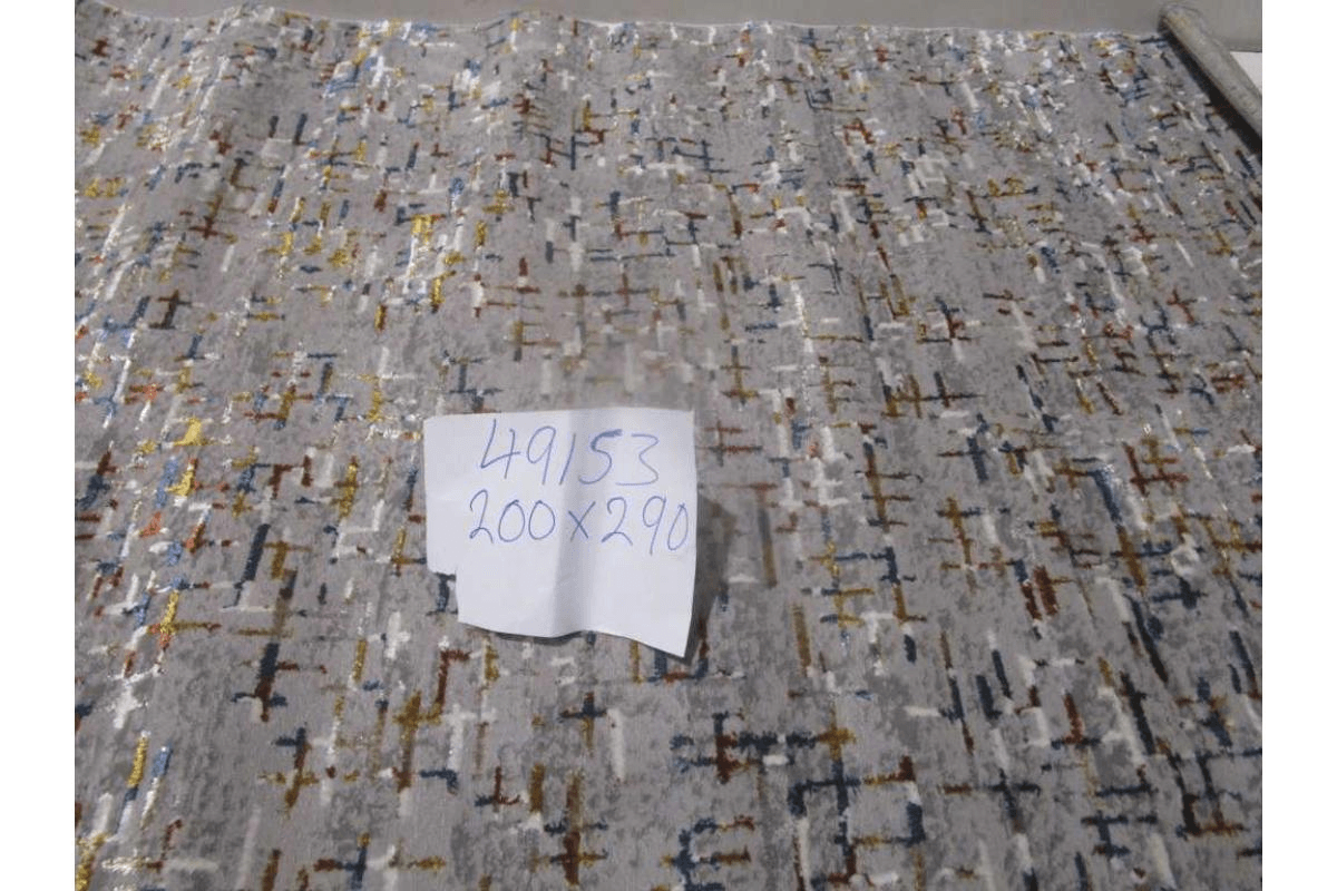Carpet 200x290 Shiny Shrink Polyester + Pp 1,750 Gsm 420,000 Pts Grey/Multi