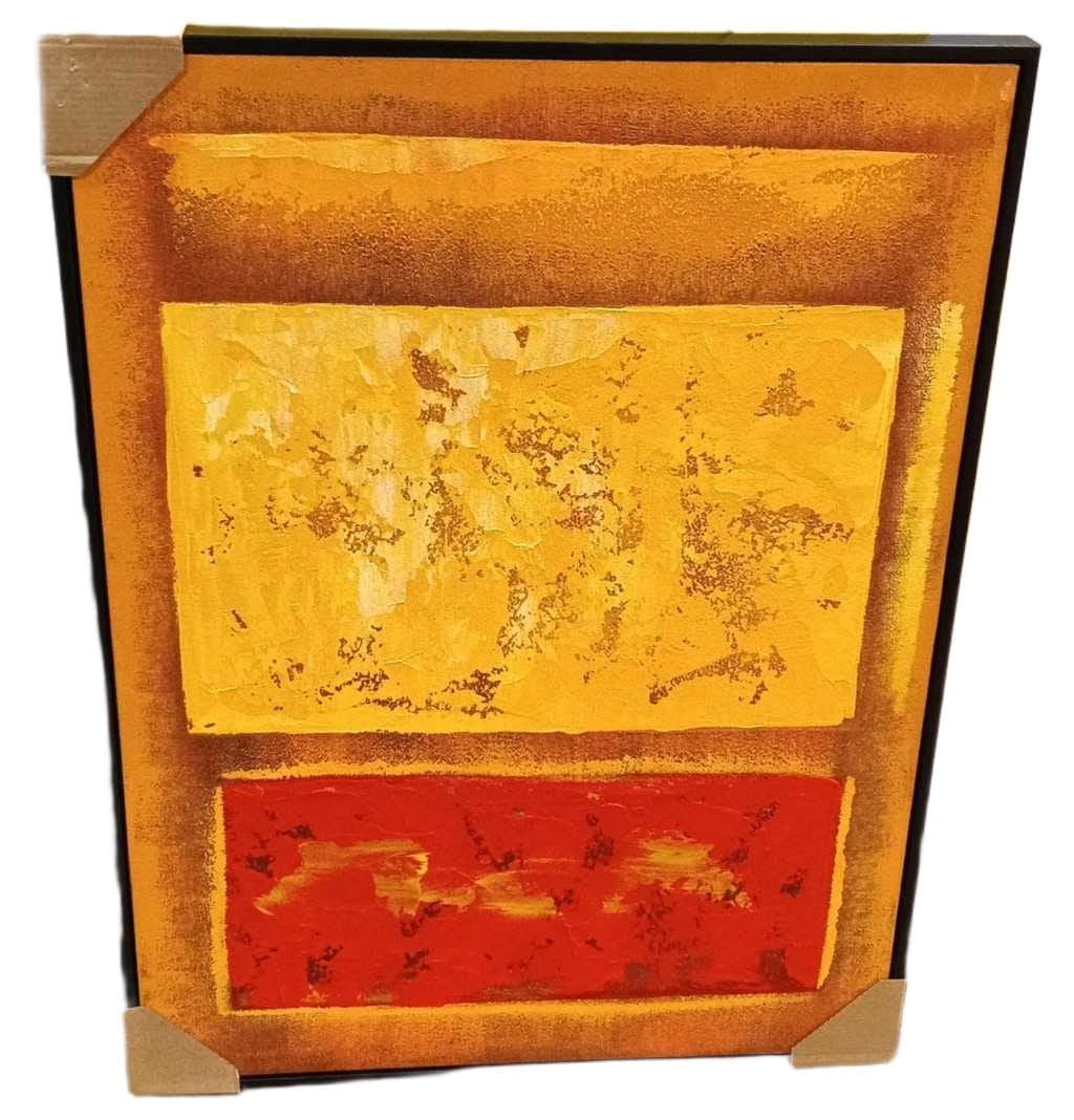 Painting Hand-Made , Ps Frame, Wood-Effect Back: Wood 60*80